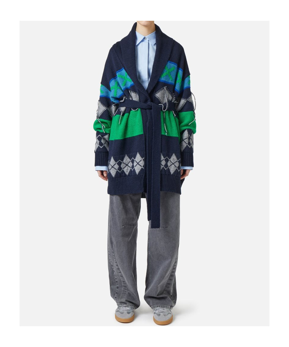 Iceberg Geometric Pattern Sweater In Multi