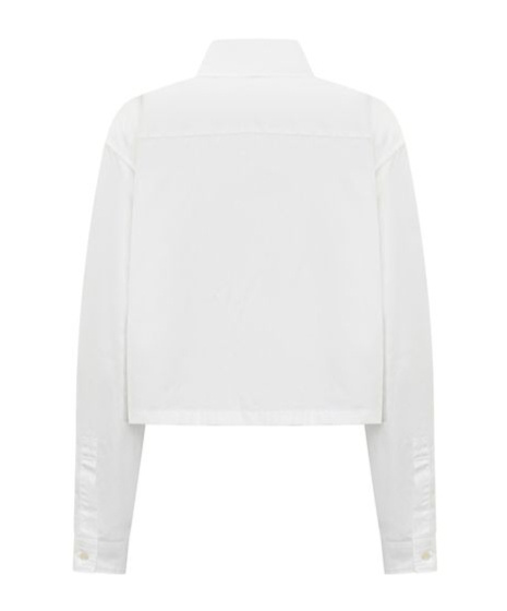 Ambush White Cropped Over Shirt In White