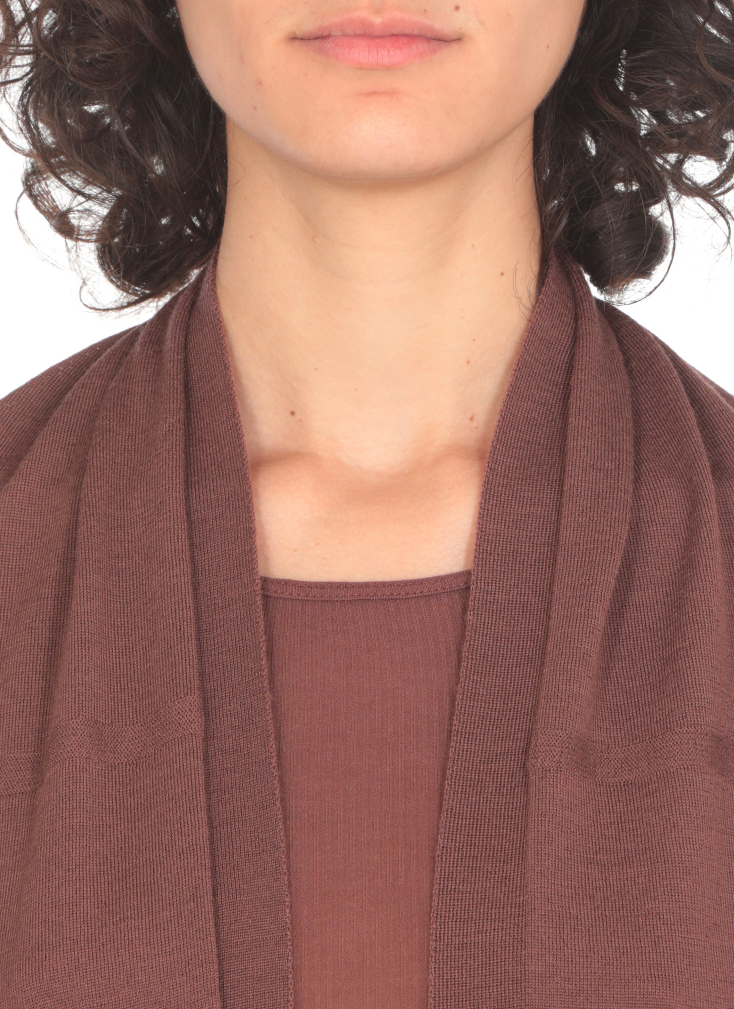 Rick Owens Woman Cardigan Chocolate Brown Size L Virgin Wool In Red