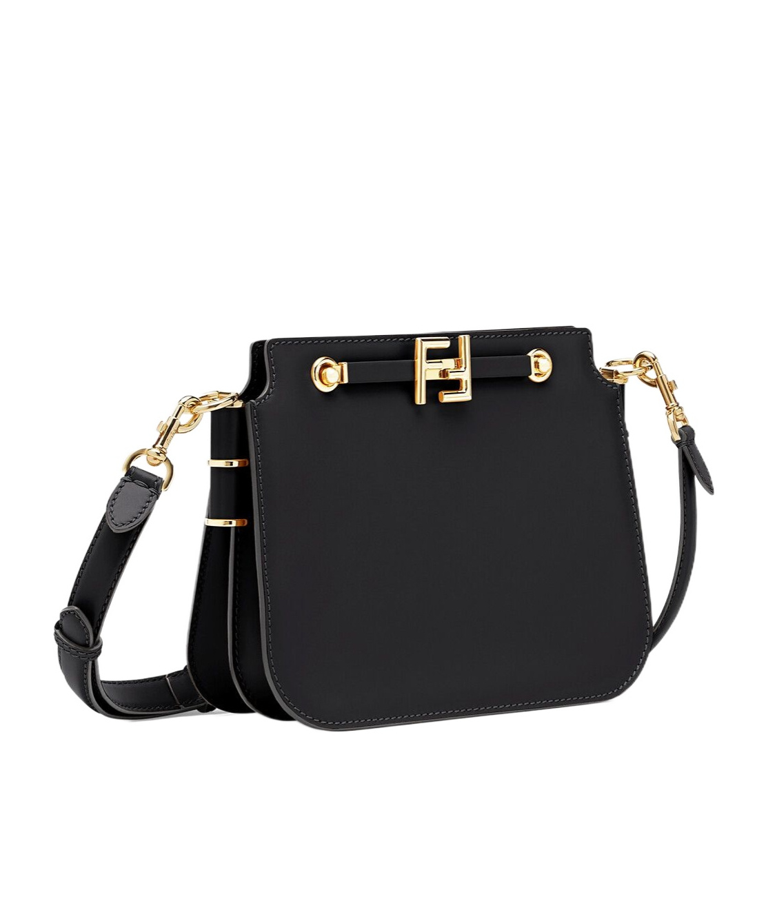 Fendi Ff Logo Touch Bag In Black
