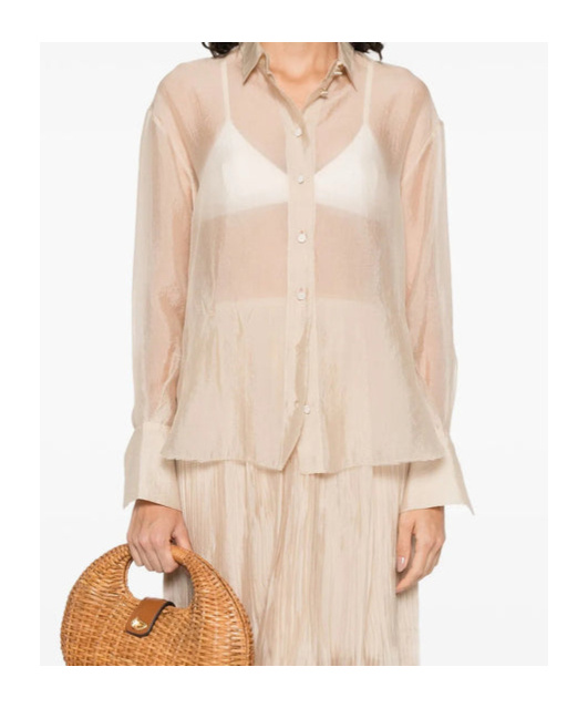 Forte Forte Organza Button-front Shirt In Neutral