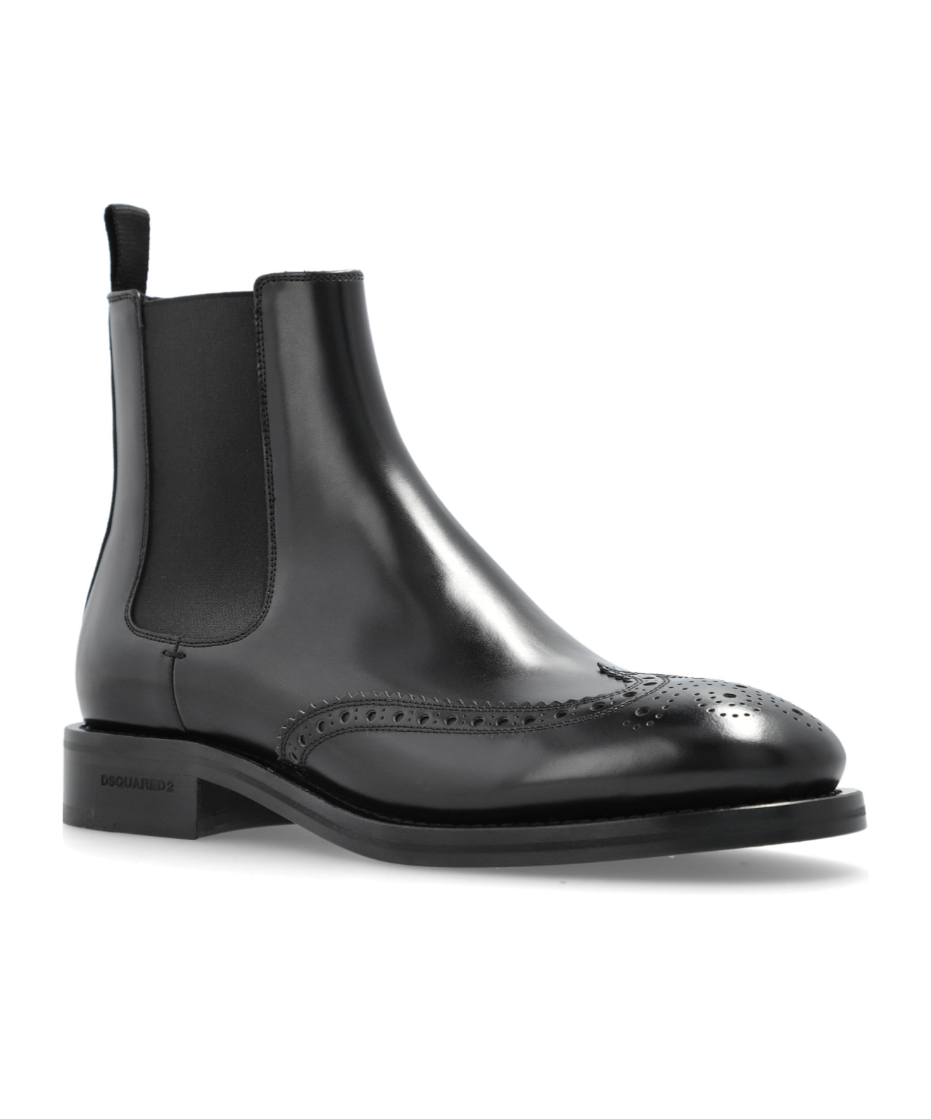 Dsquared2 Round Toe Boots In Black