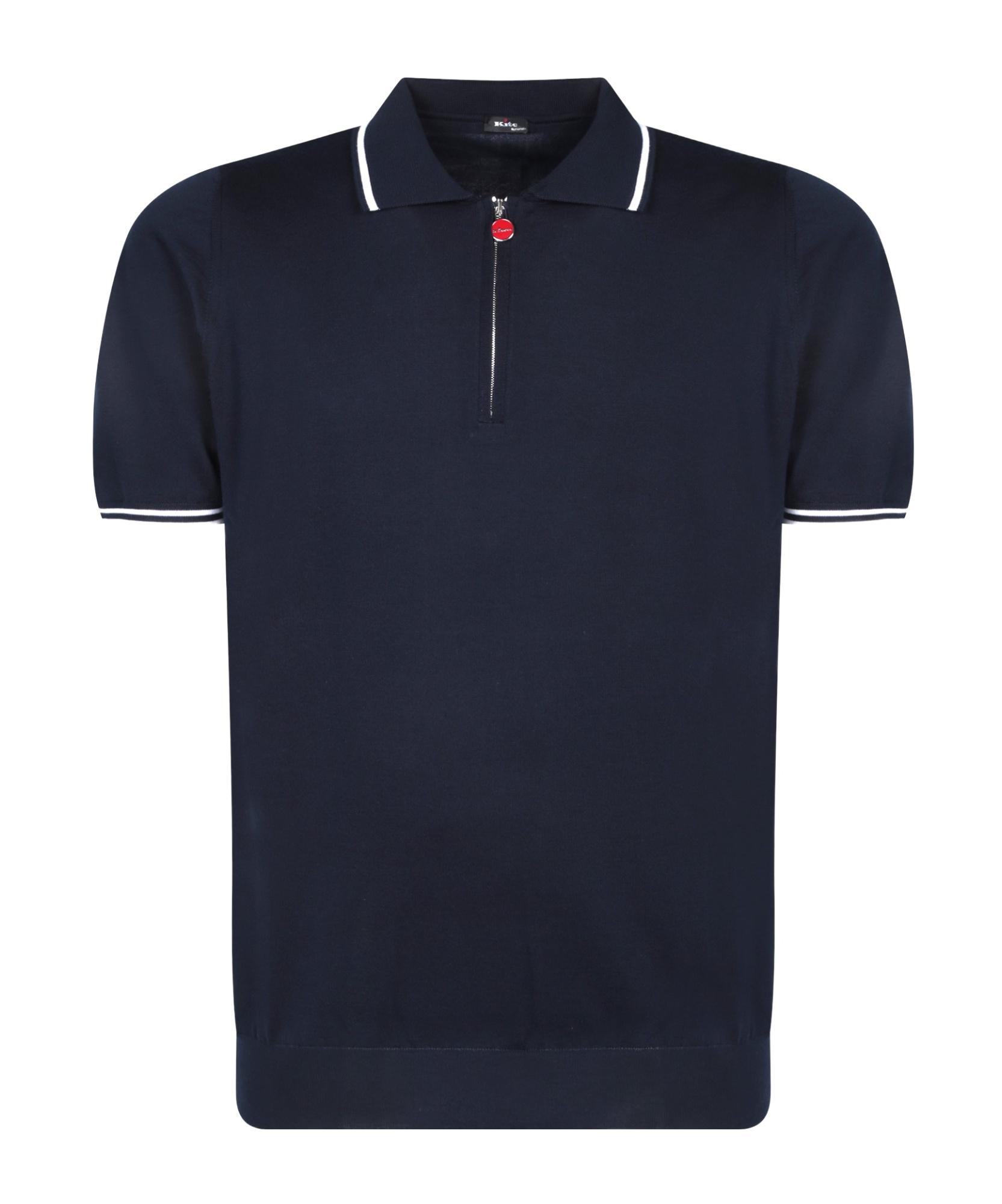 Shop Kiton Striped-edge Cotton Polo Shirt In Black