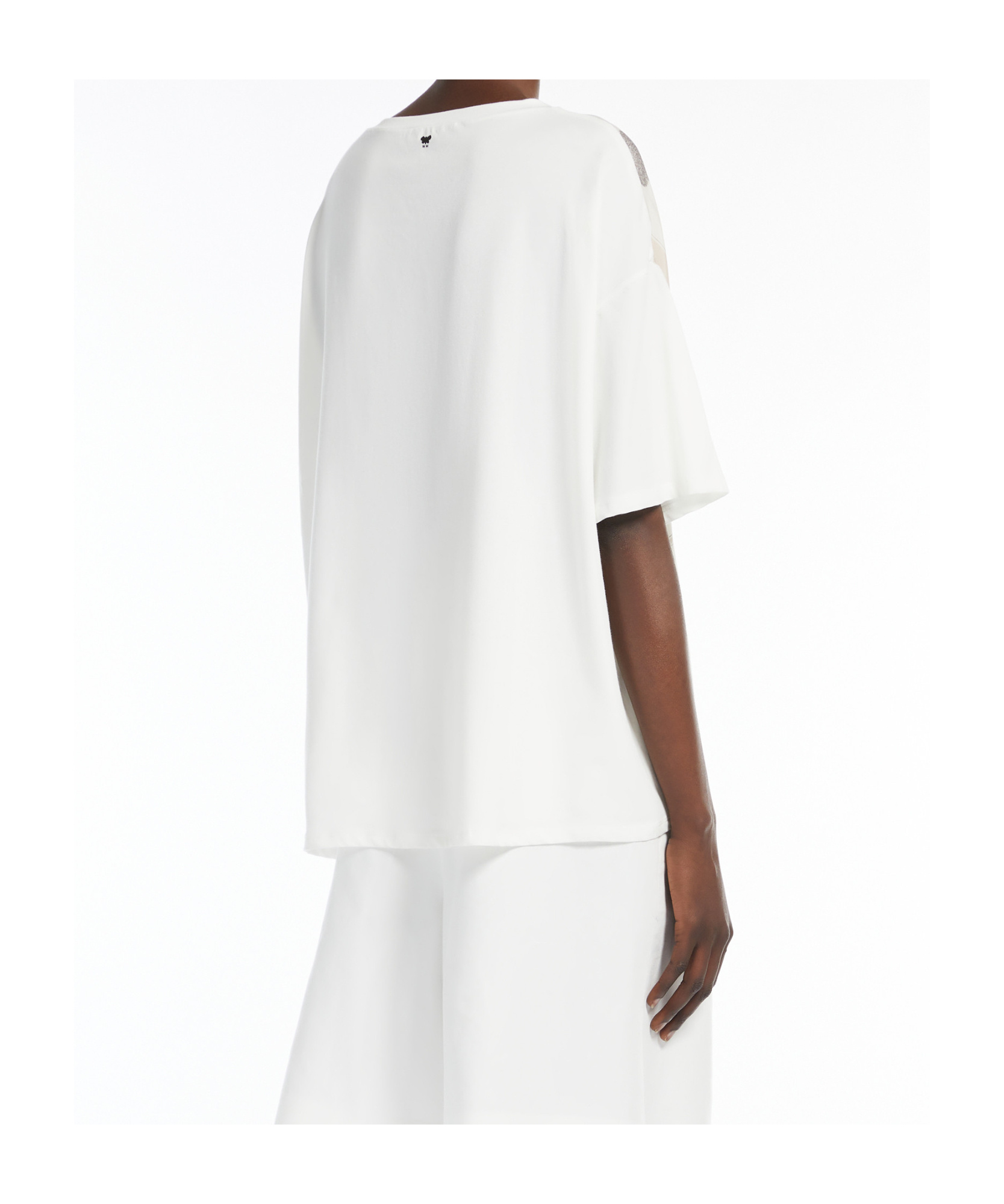 Weekend Max Mara Printed Silk And Jersey T-shirt In White
