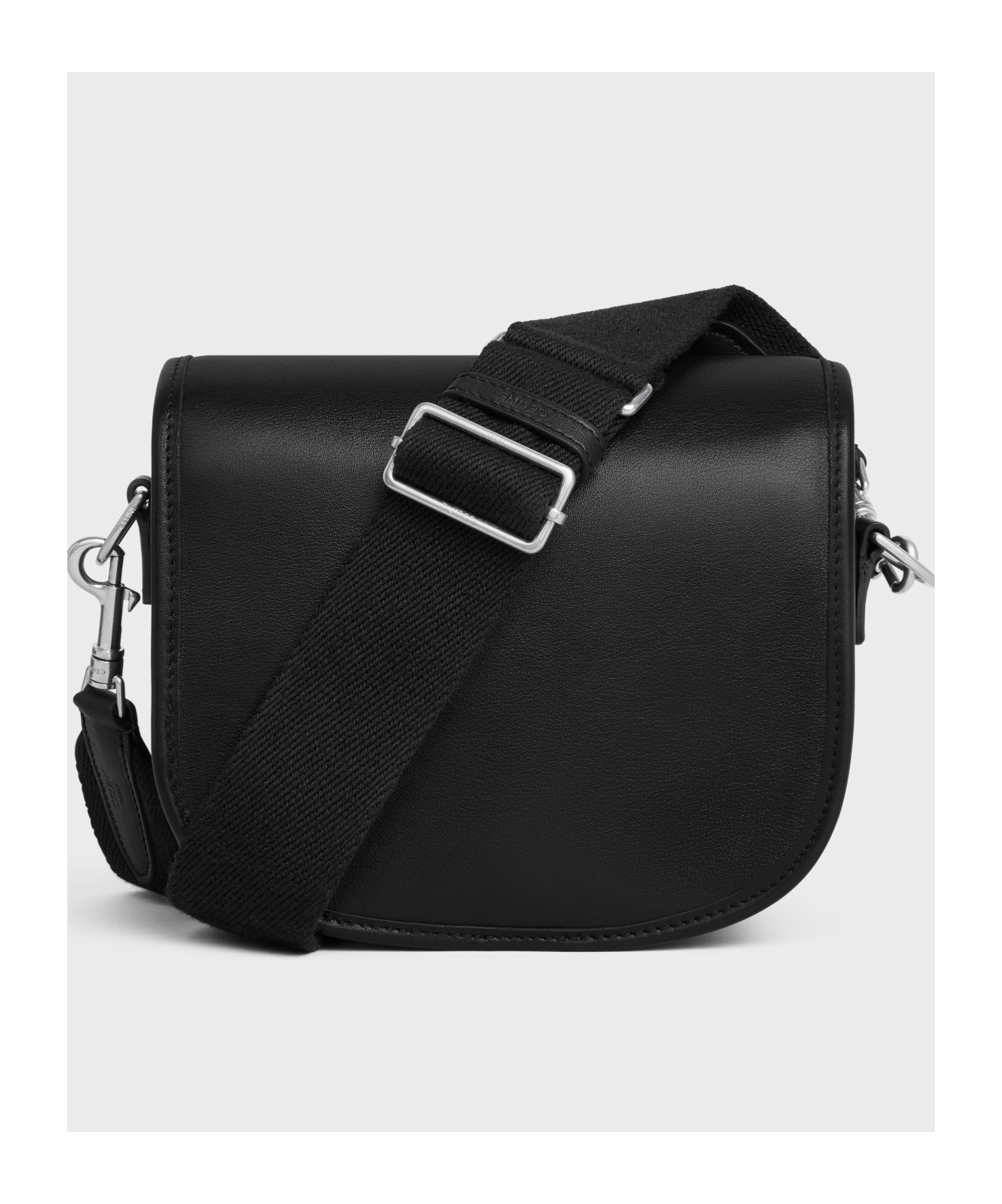 Celine Besace Triomphe Shoulder Bag In Black