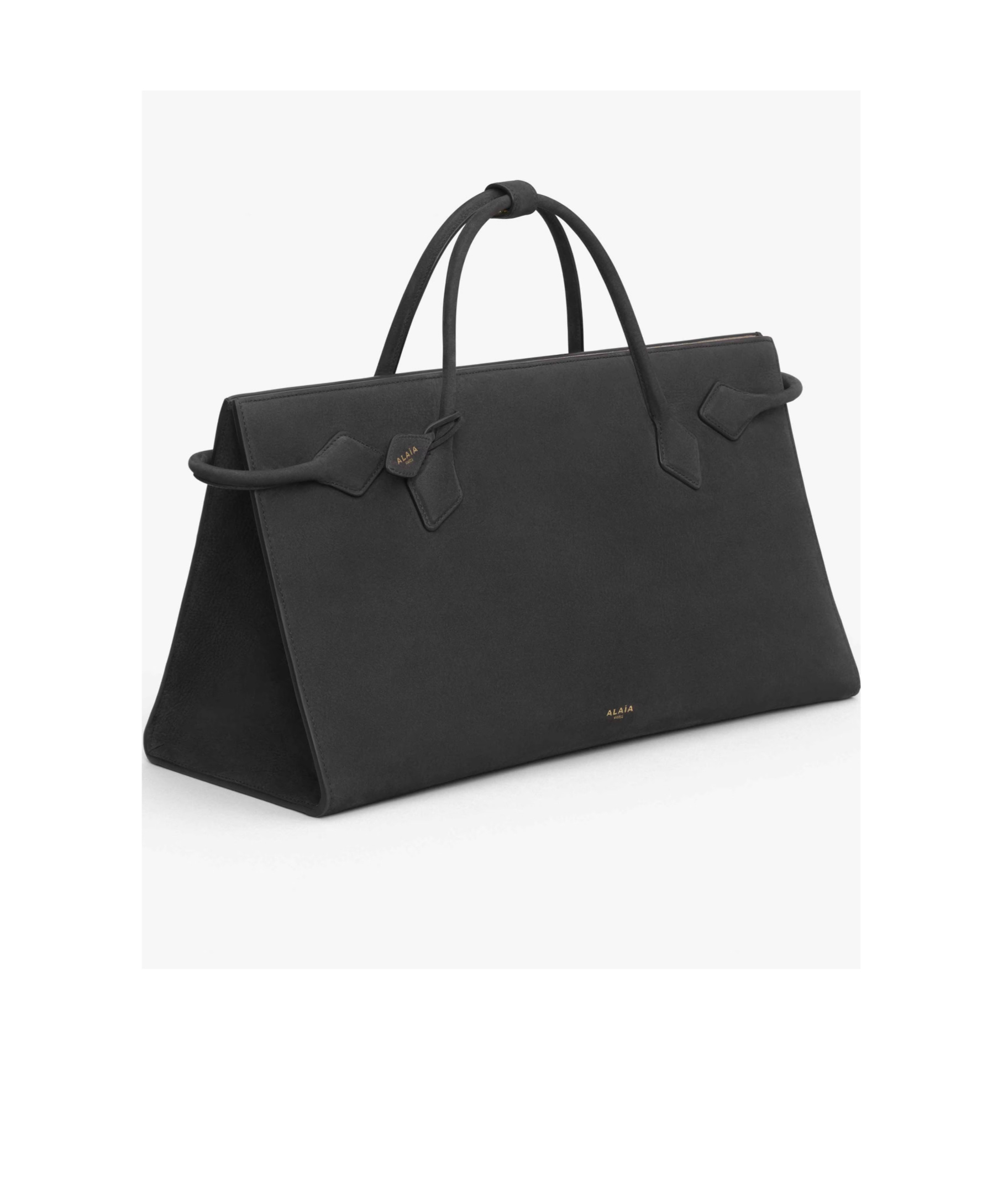 Alaïa Le Teckel Tote Bag In Nubuck In Gray