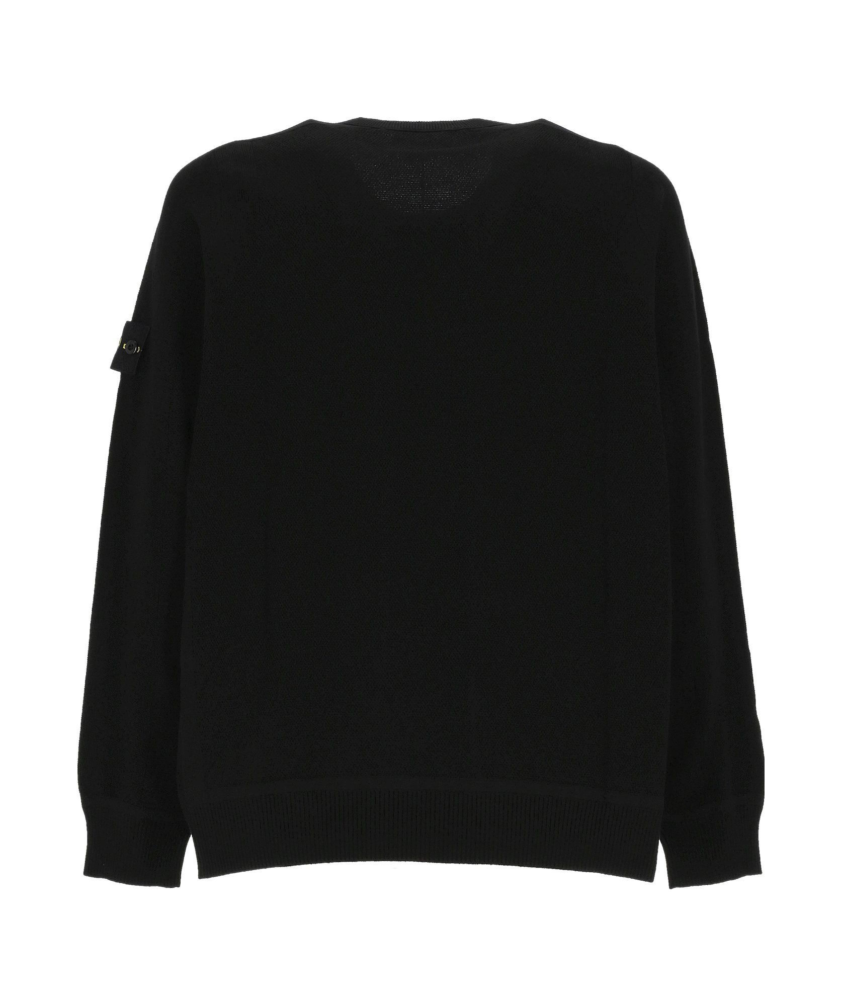Stone Island Ribbed Crewneck Sweater With Long Sleeves In Black