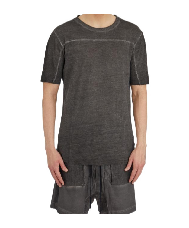 Thom Krom Round Neck Short Sleeve T-shirt In Brown