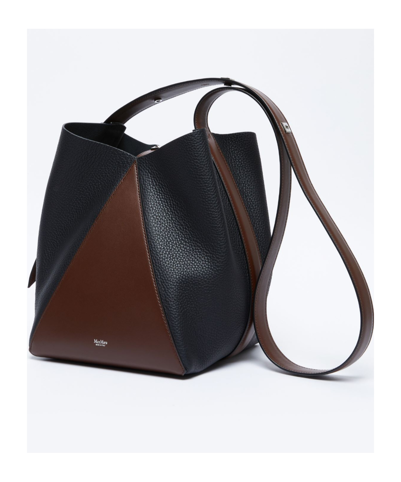 Max Mara Medium Logo Shoulder Bag In Black