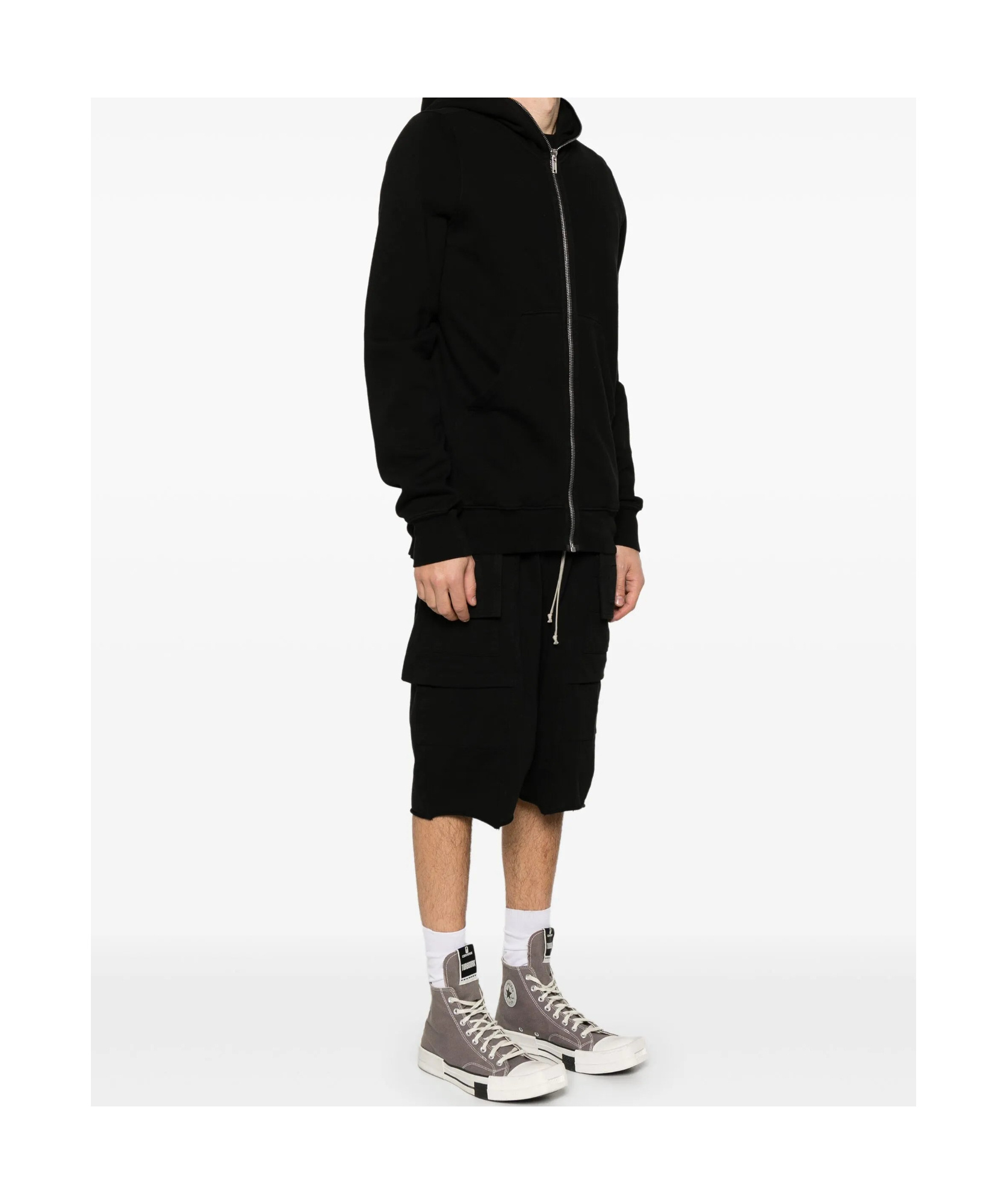 Rick Owens Drkshdw Gimp Hoodie In Black