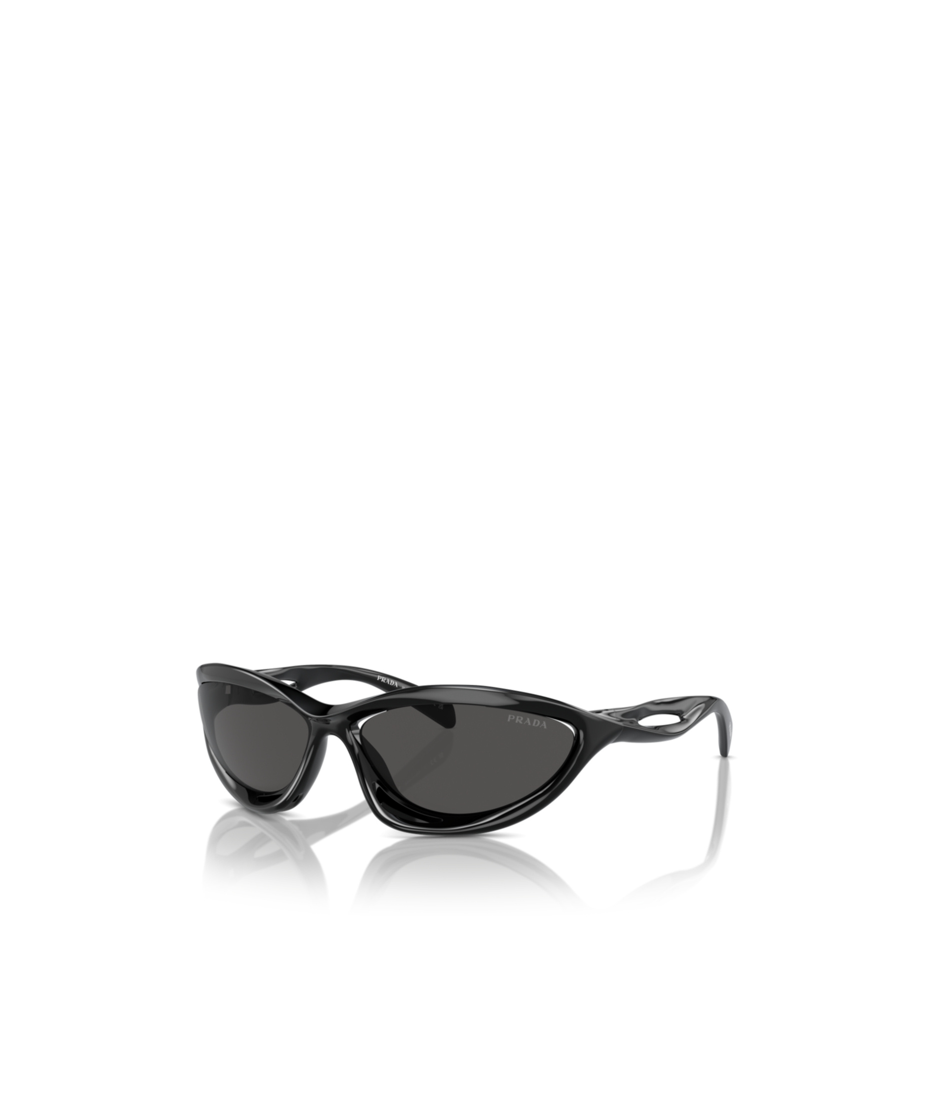 Prada Pr A23s Black Sunglasses In Black
