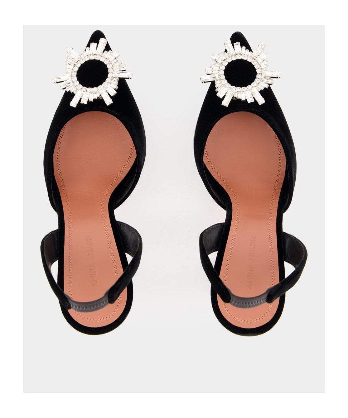 Amina Muaddi Velvet Pumps In Black