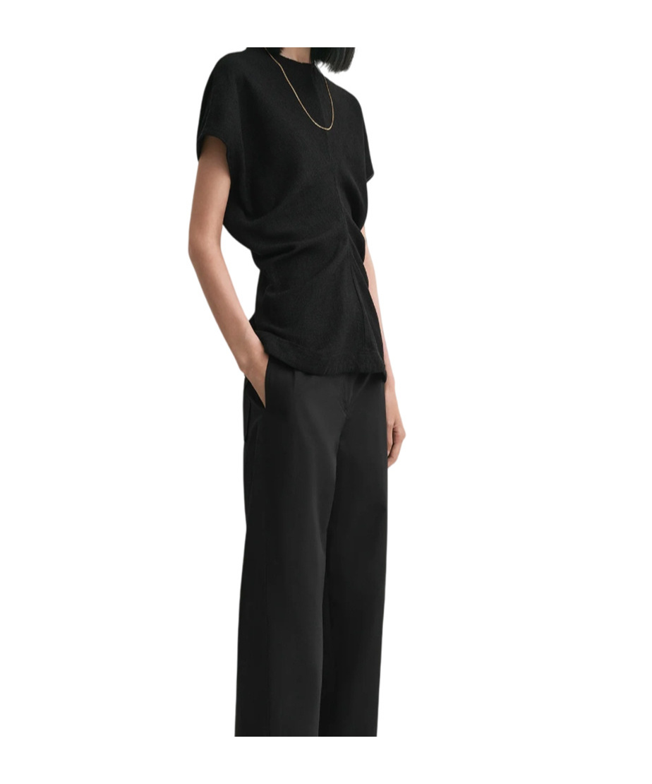 Totême Toteme Women Black Basketweave Slouch Waist Top