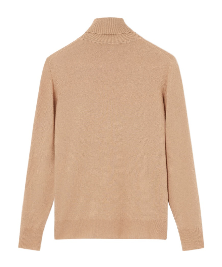 Loro Piana Turtleneck Ribbed-cuff Sweater In Brown