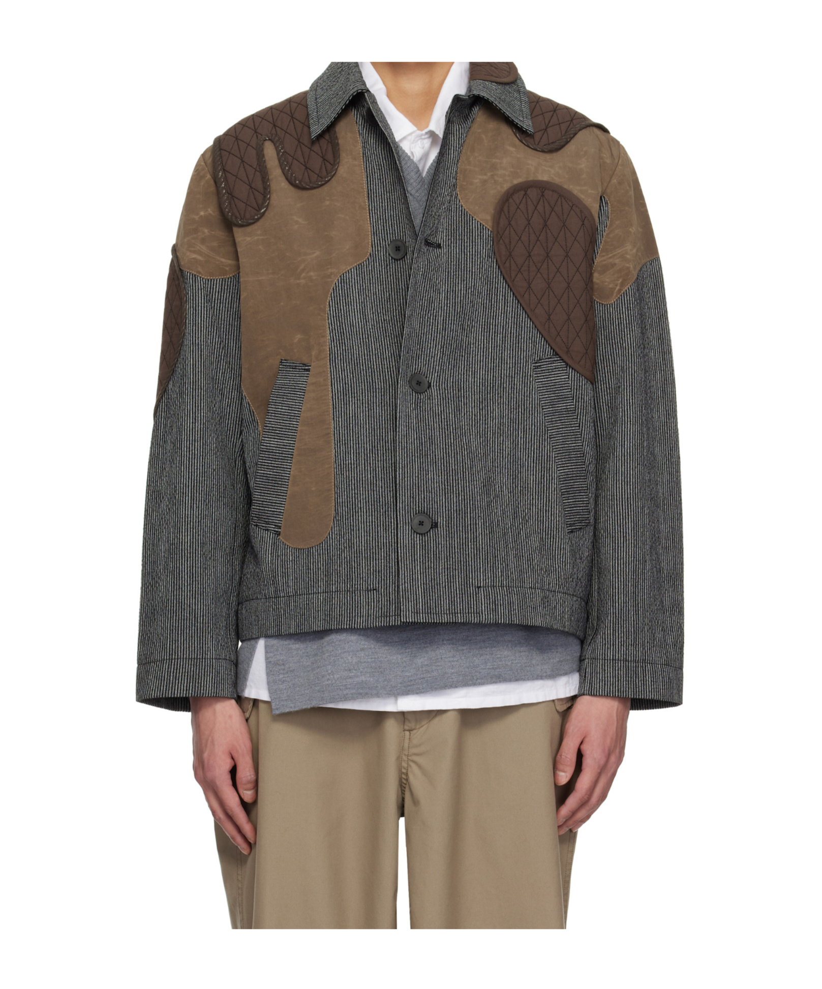 Craig Green Long Sleeve Casual Jacket In Brown