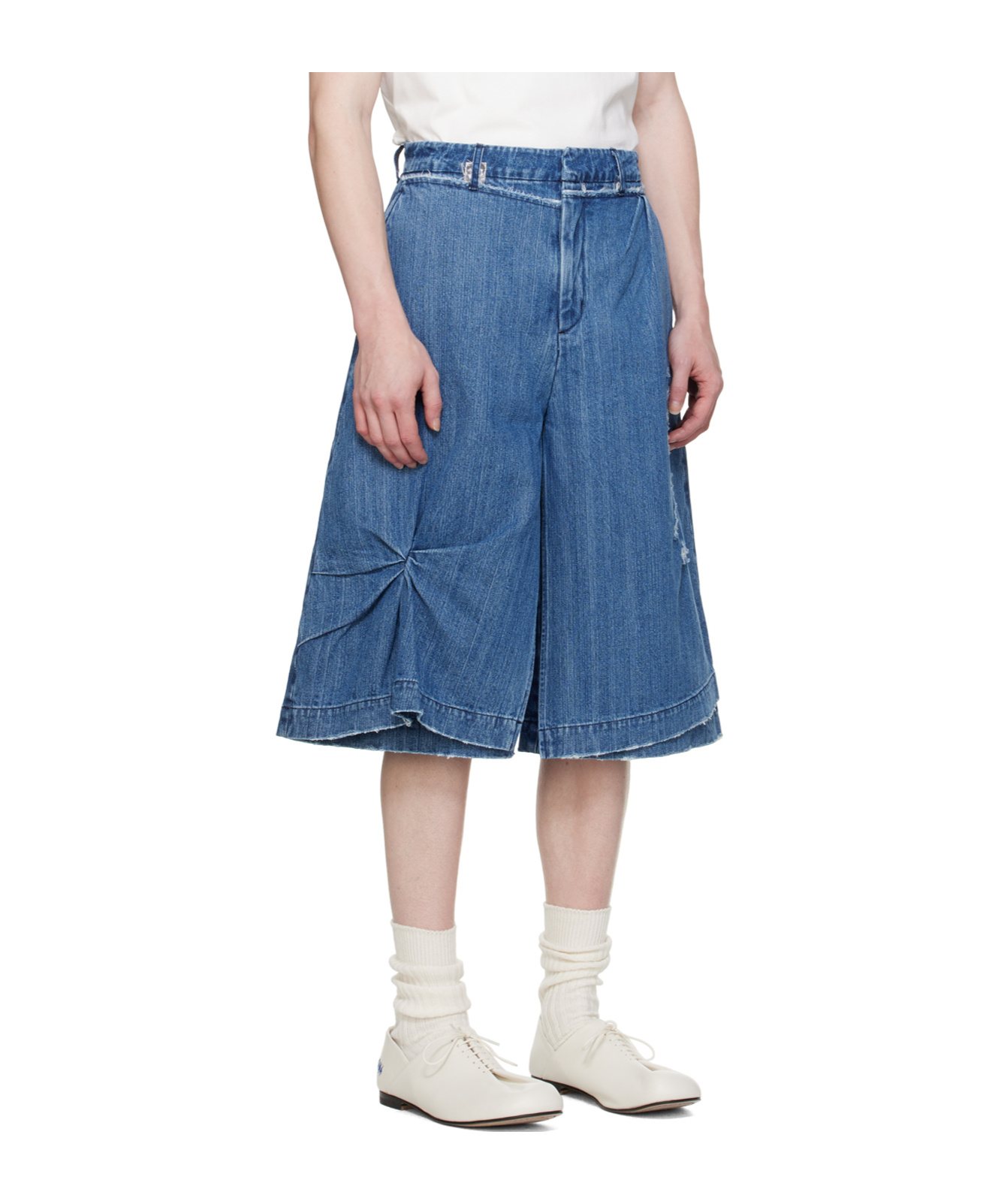 Ader Error Low-rise Zipper Shorts In Blue