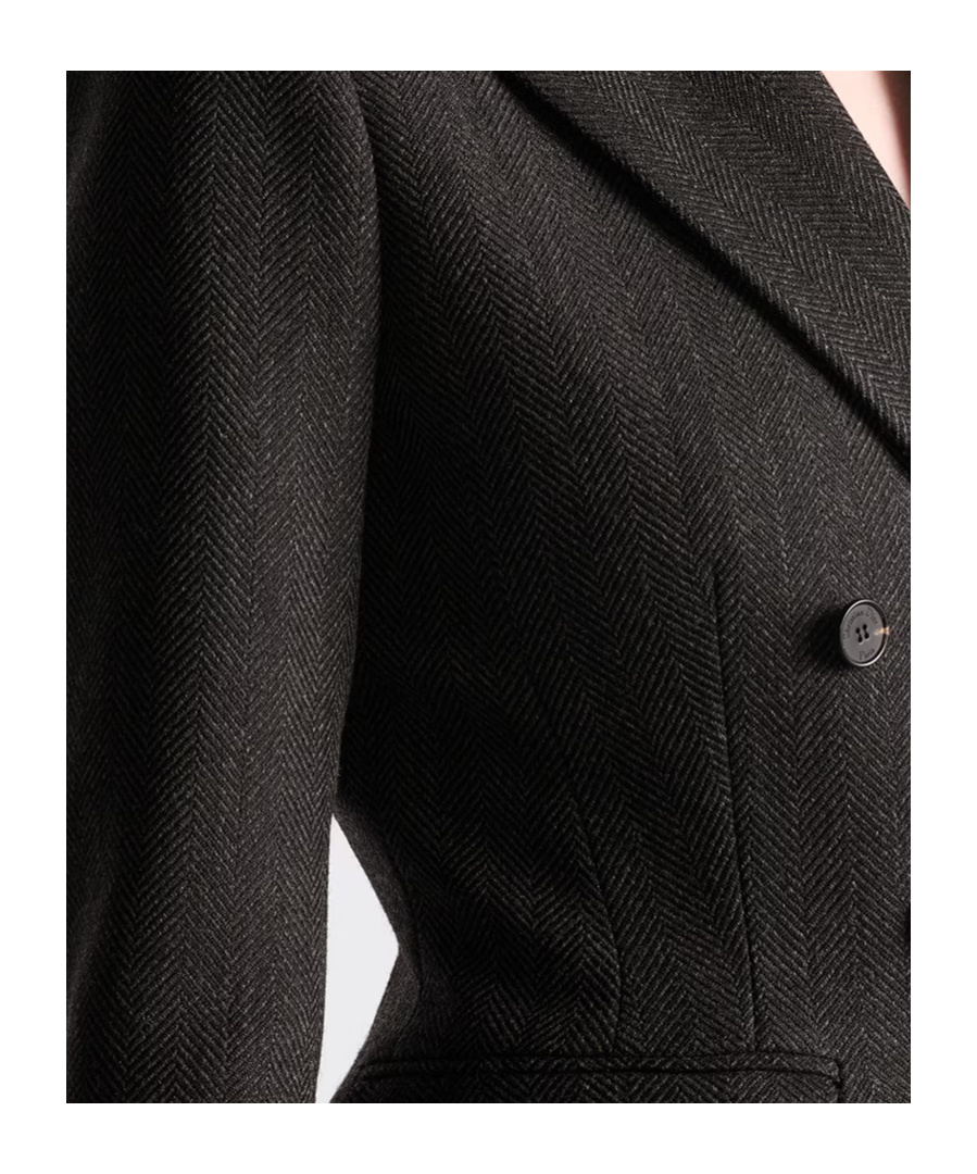 Dior Double-breasted Marlène Wool Blazer In Black