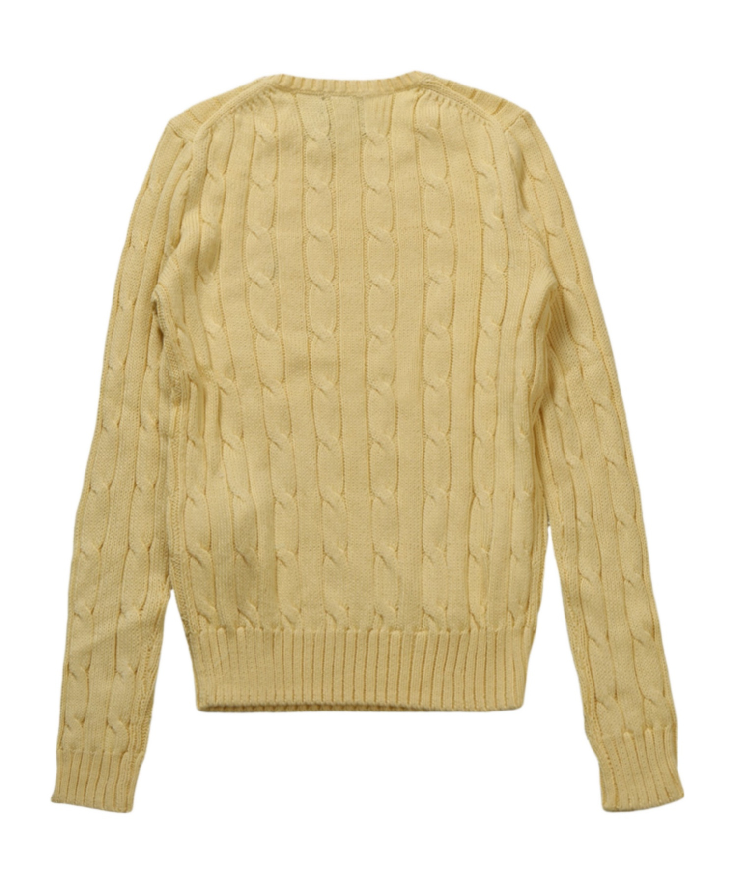 Polo Ralph Lauren Julianna Cable Knit Sweater In T-bird Yellow