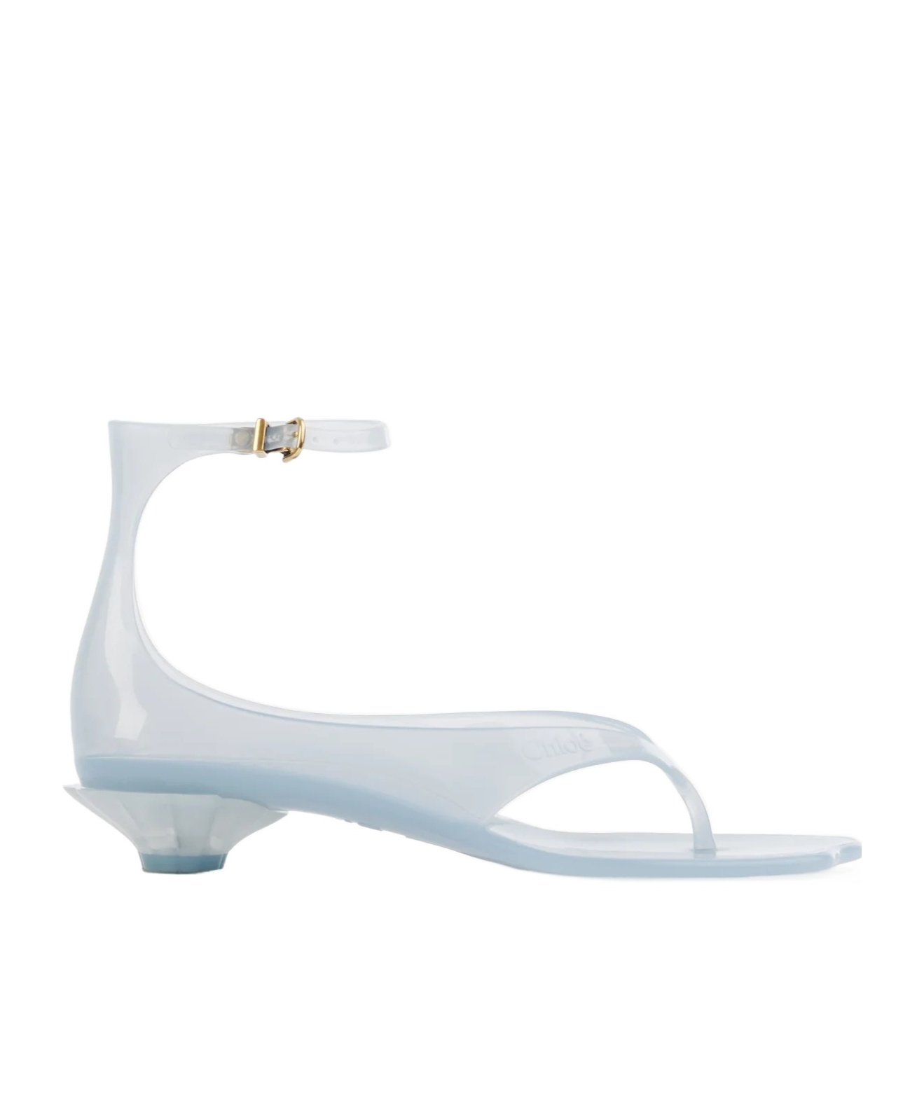 Chloé Jelly Sandals With Ankle Strap And Transparent Design In Mint Green