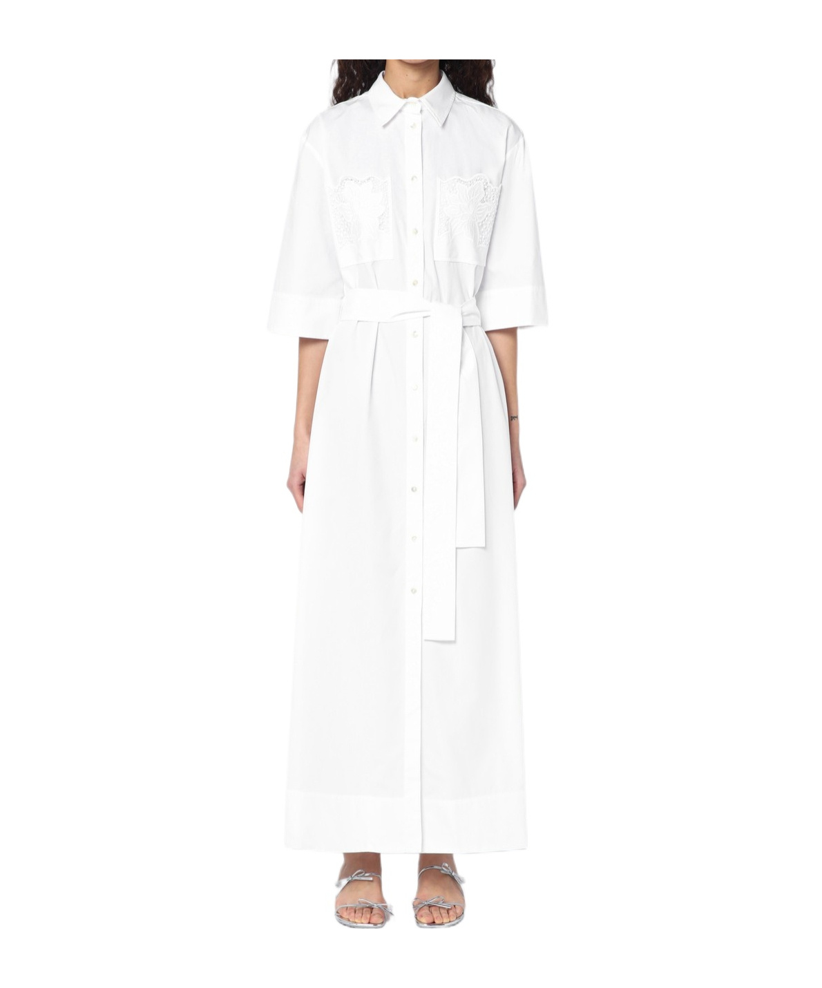 P.a.r.o.s.h White Shirt Dress With Belt