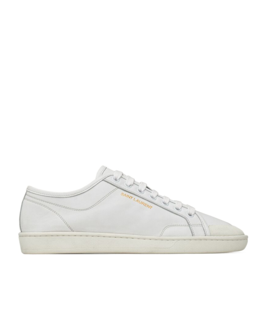 Saint Laurent Round Head Low-cut Casual Shoes In White