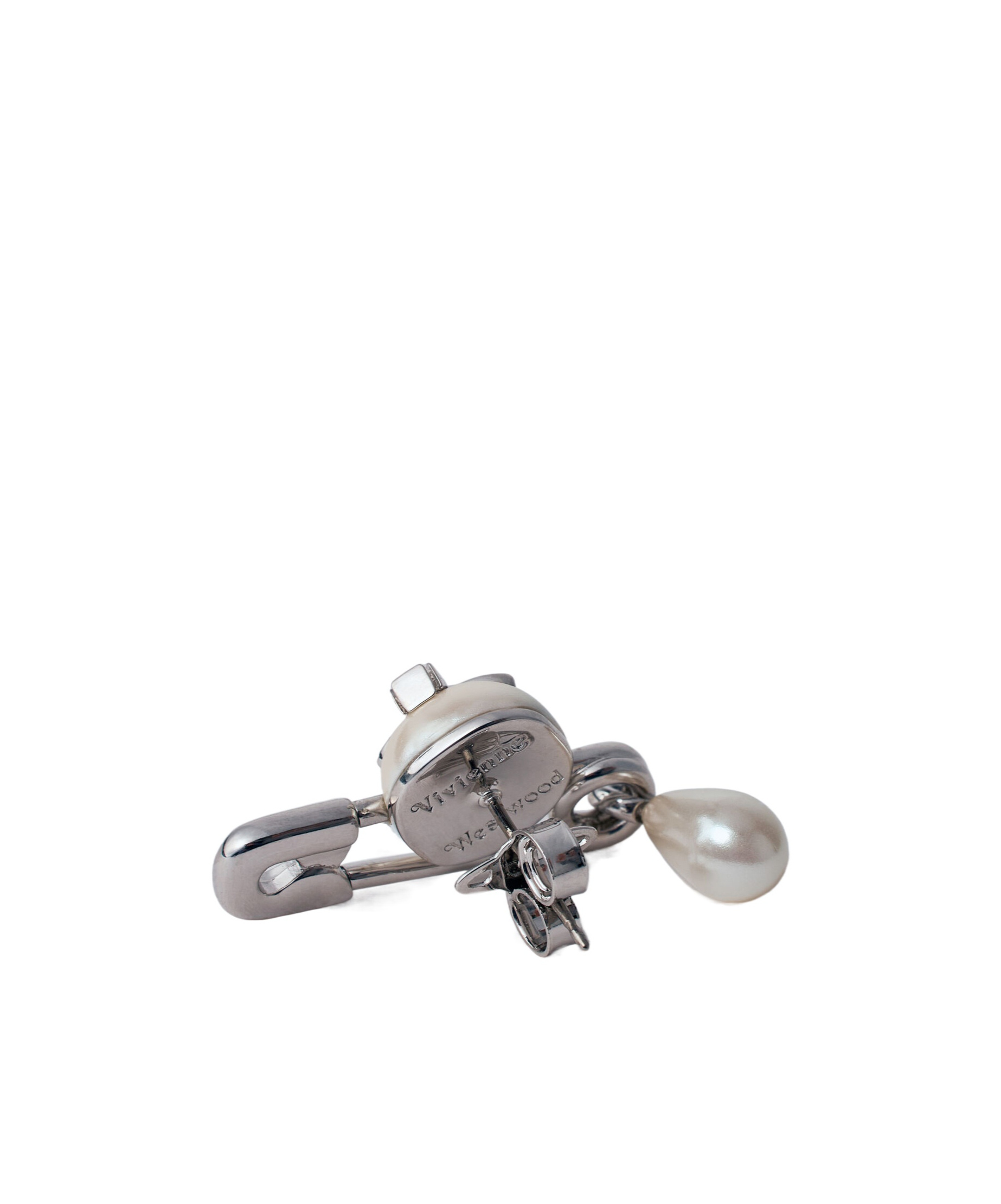 Vivienne Westwood Claude Small Stud Earrings In Gray