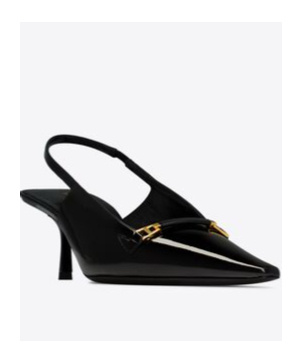 SAINT LAURENT CARINE SLINGBACK PUMPS IN PATENT LEATHER