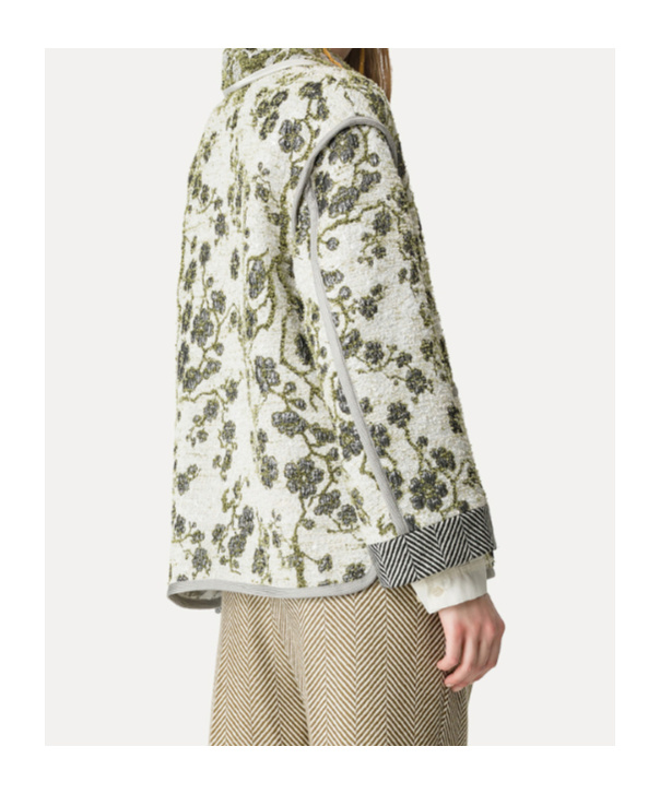 Forte Forte Jacquard La Lune En Fleur Jacket In Green