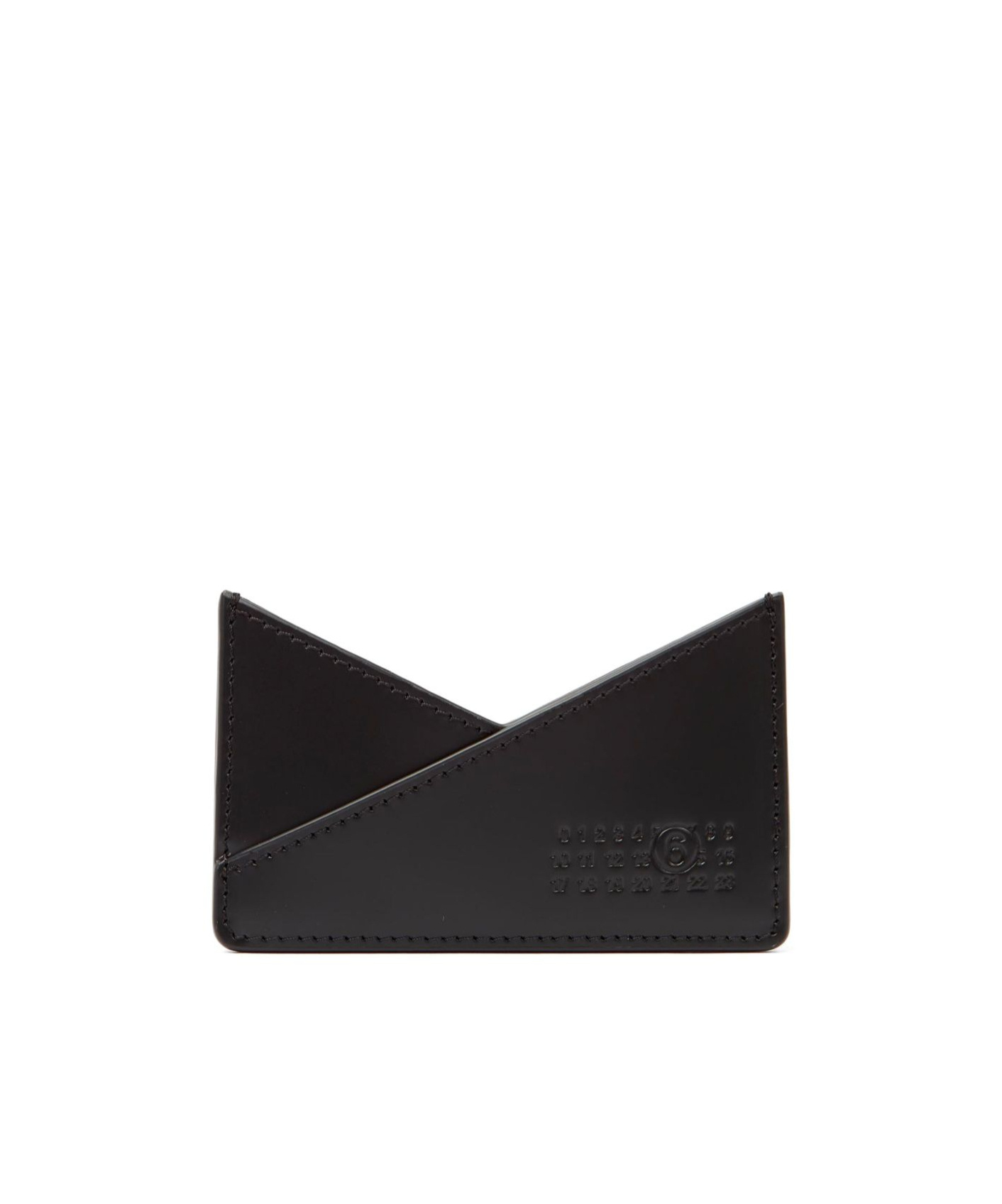 Mm6 Maison Margiela Single-stitch Logo Cardholder In Black