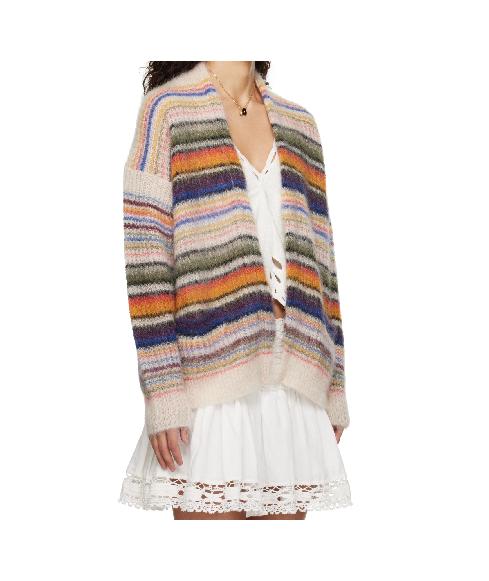 Isabel Marant Étoile Long-sleeved Cardigan In Nude
