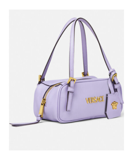 Versace Zipper Tote Bag In Purple