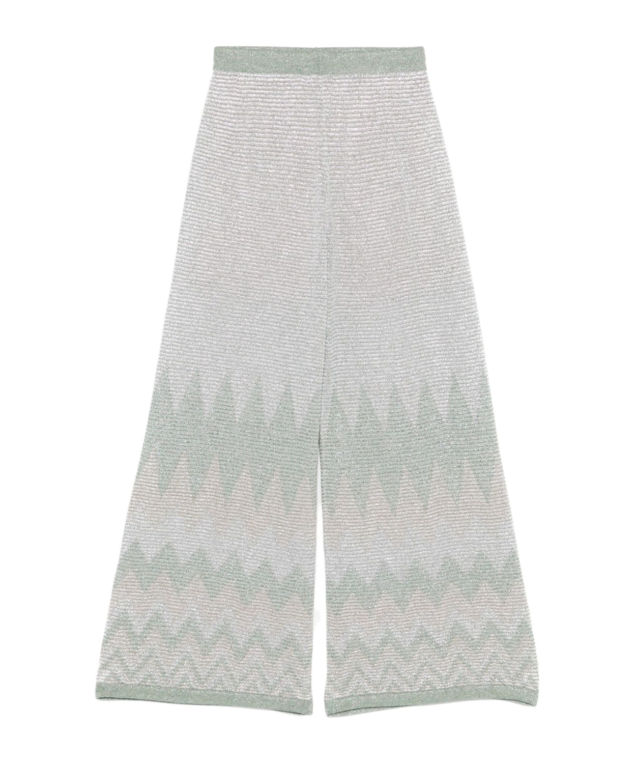 D Exterior Dexterior Wide-leg Trousers With Textured Zigzag Pattern In Gray