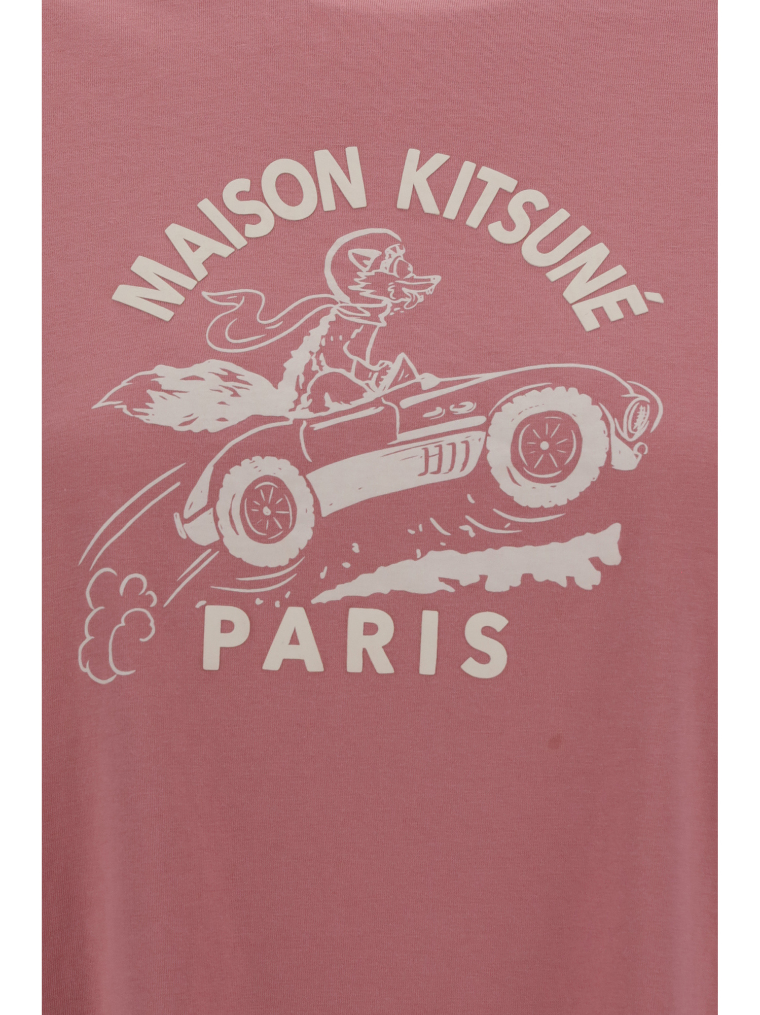 MAISON KITSUNÉ MAISON KITSUNÉ RACING FIX PRINTED CREWNECK T-SHIRT 
