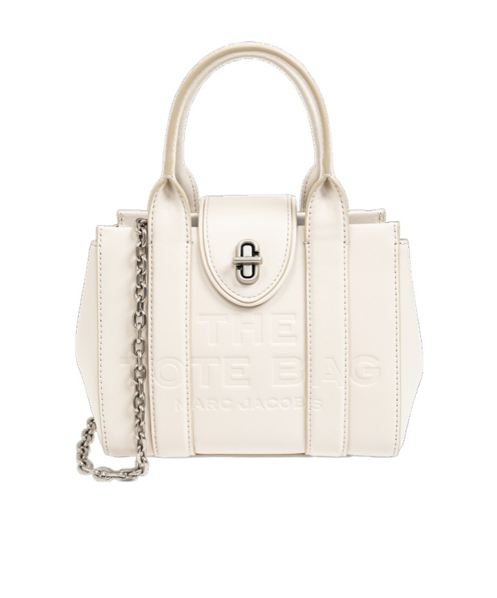Marc Jacobs The Turnlock Crossbody Tote Bag In White