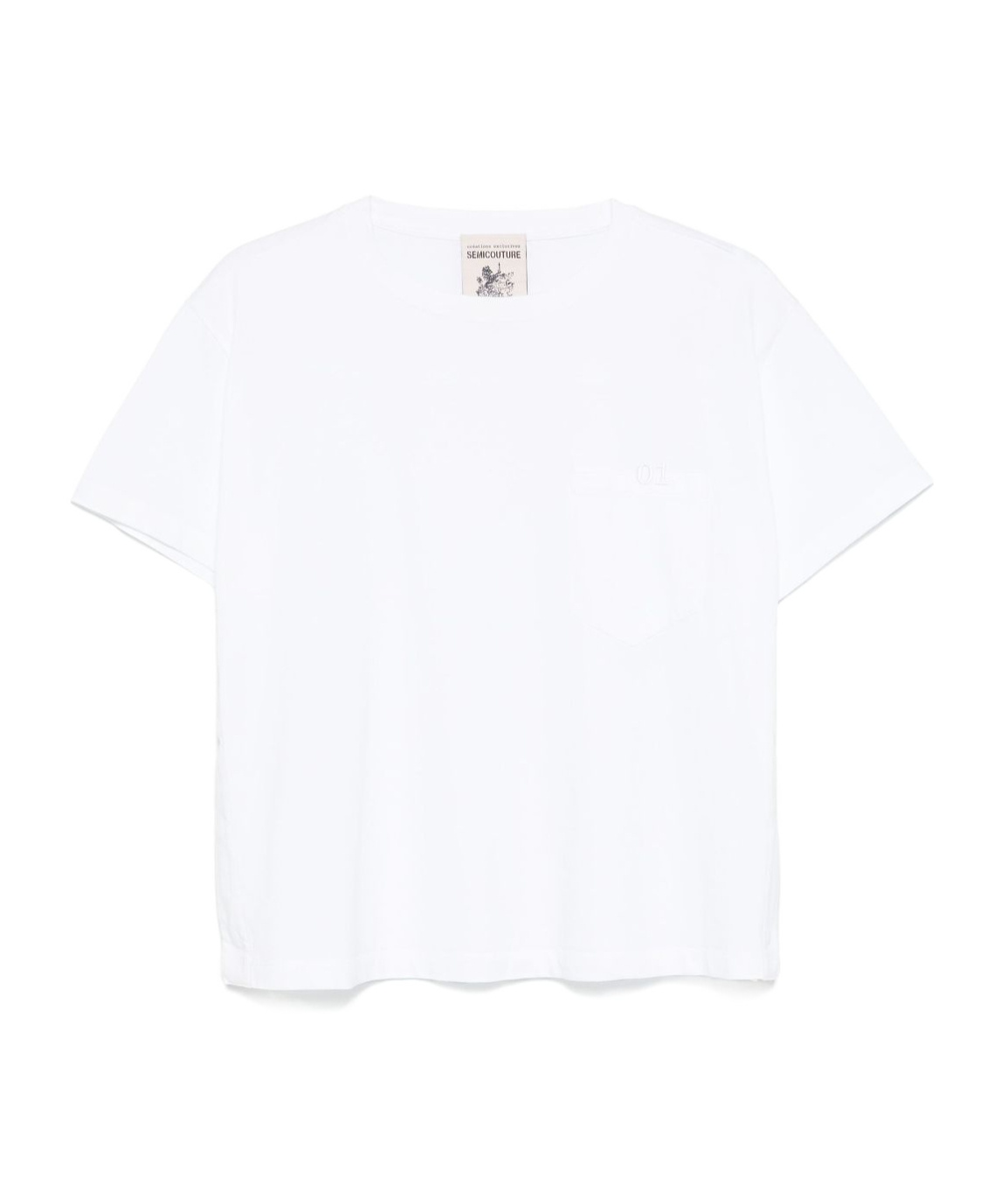 Shop Semicouture Marina T-shirt In White