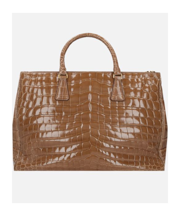 Prada Logo Handbag In Brown