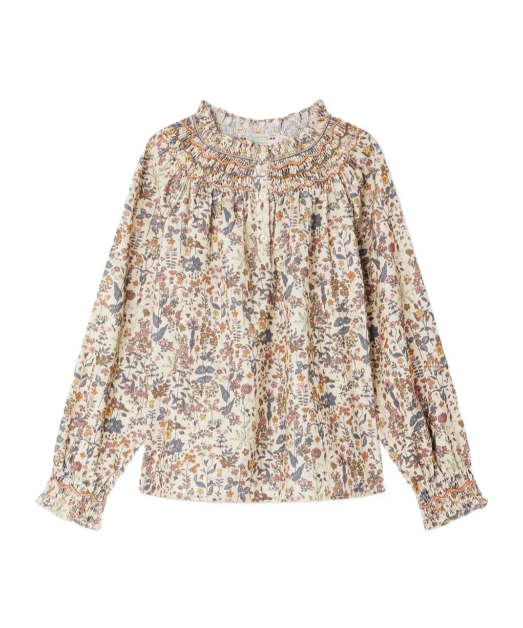 Bonpoint Petale Cotton Blouse In Nude