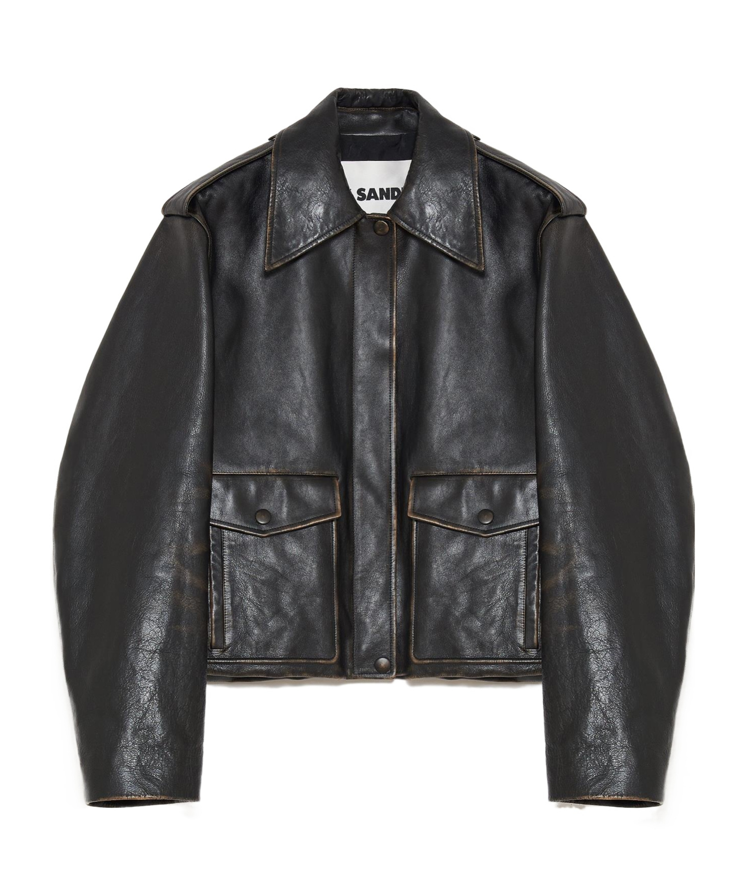 Jil Sander Long-sleeved Casual Jacket In Black