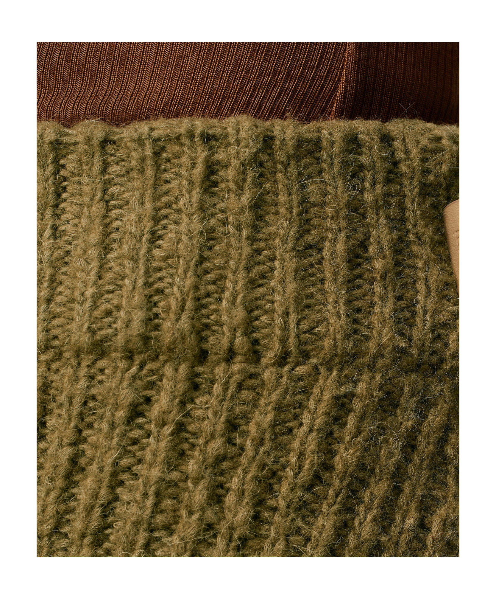 Ami Alexandre Mattiussi Wool Straight Skirt In Green