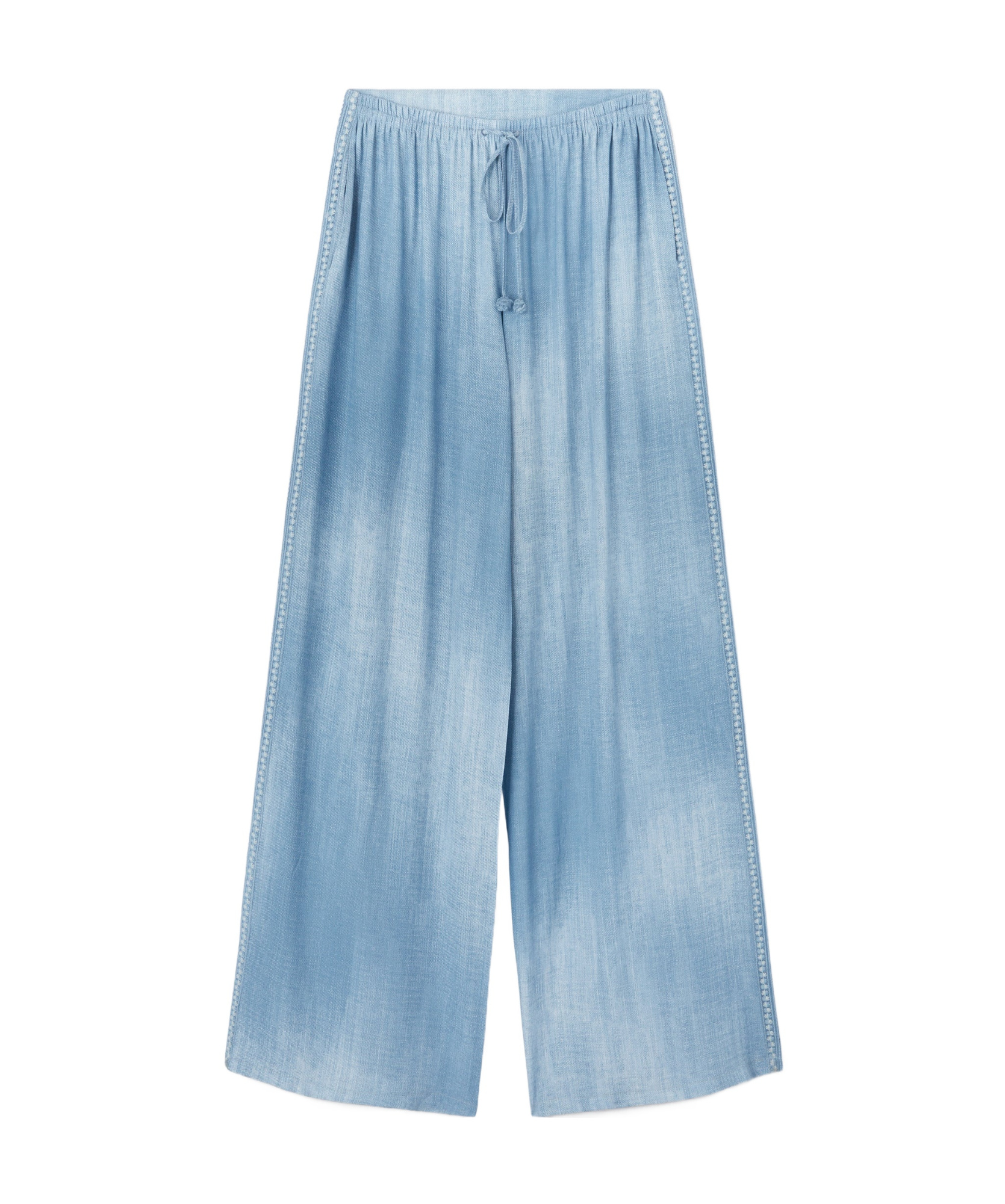 Ermanno Scervino Drawstring Wide-leg Pants In Blue