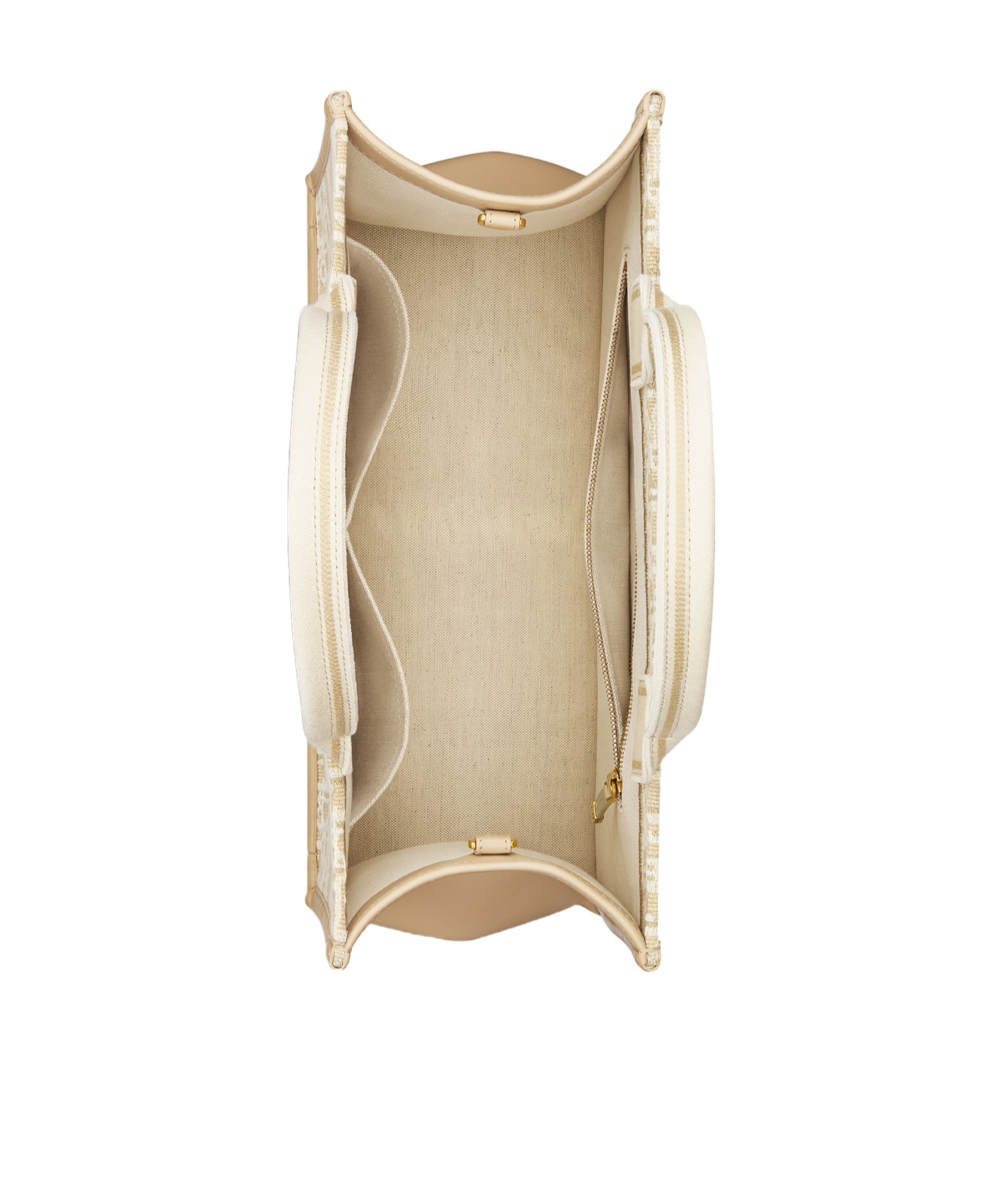 Dior Double Handle Shoulder Bag In Nude