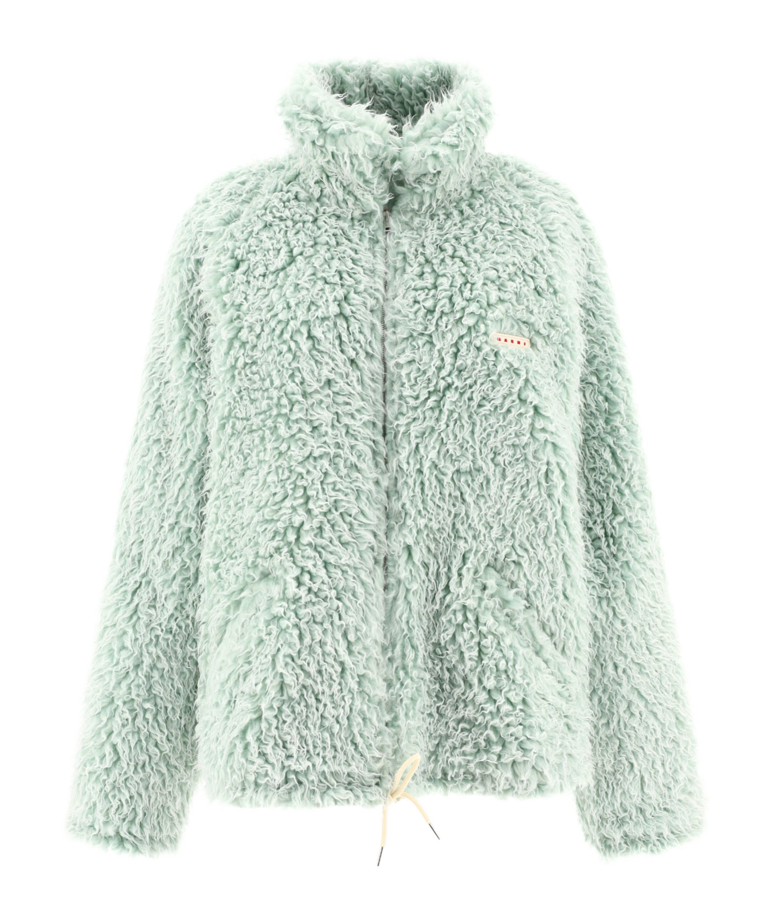 Marni Shaggy Jackets Light Blue In Green