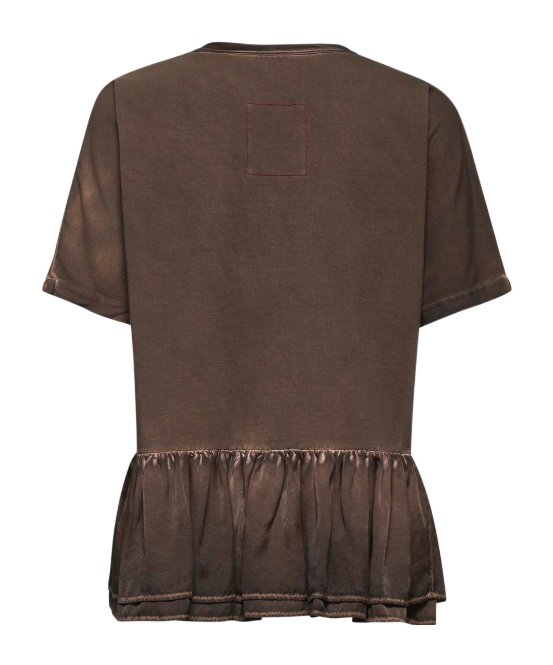 Uma Wang Round Collar And Trumpet T-shirt In Brown