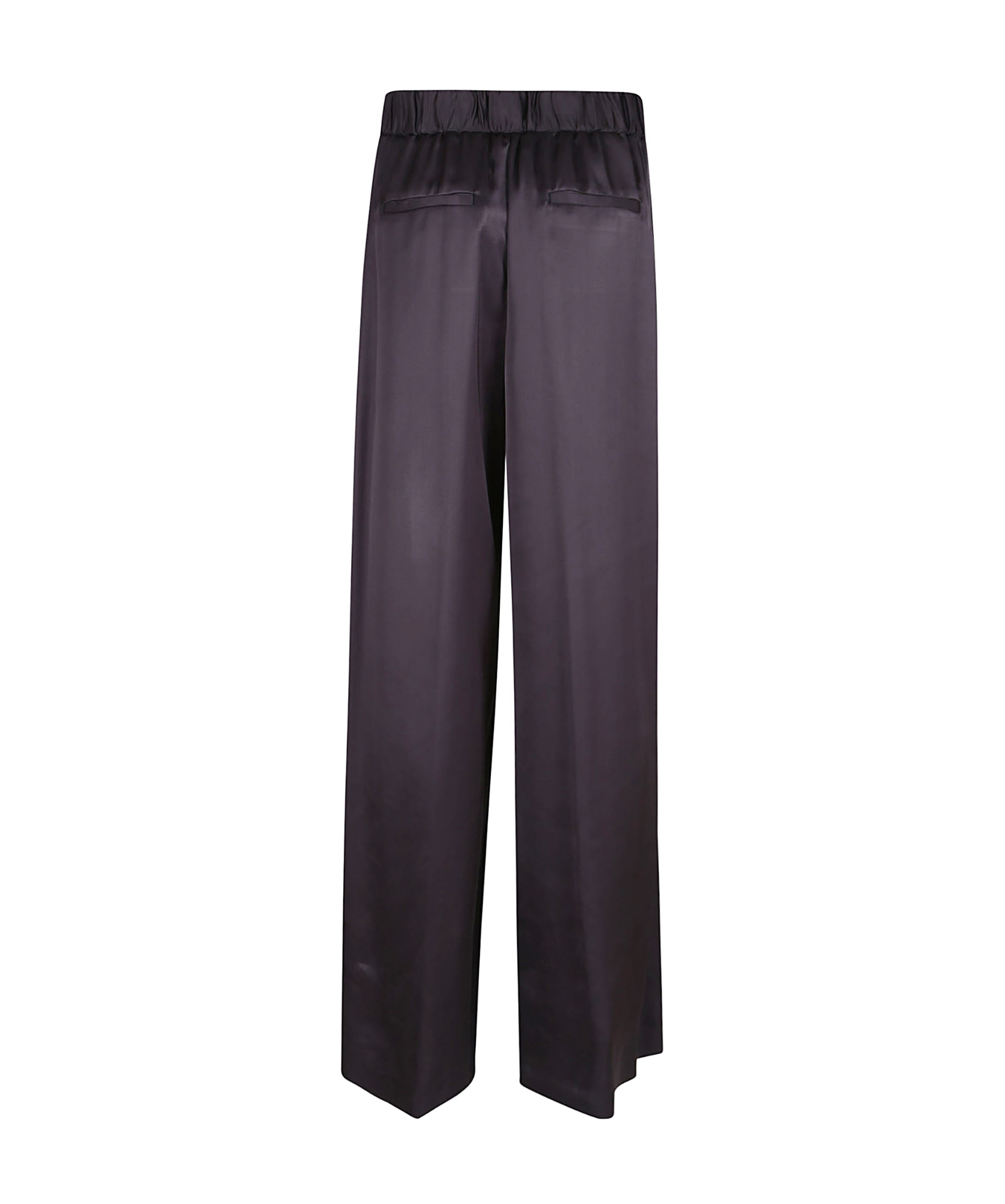 Peserico Relaxed Black Trousers With Elastic Waistband In Black