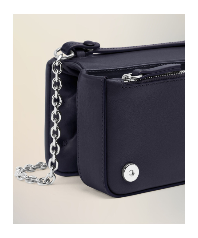 Maison Margiela Glam Slam Quilted Chain Shoulder Bag In Blue