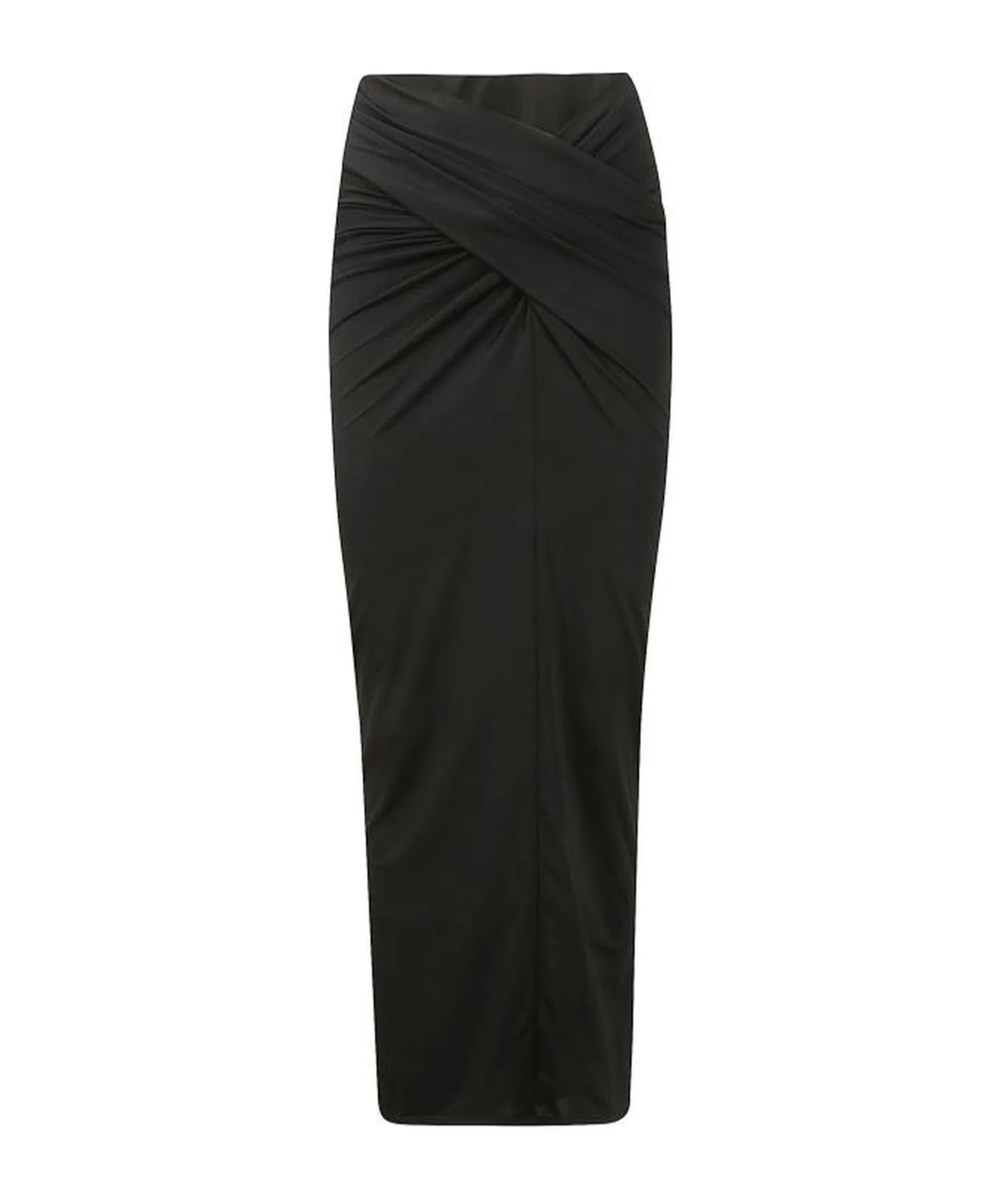 16arlington Berretta Draped Jersey Midi Skirt In Black