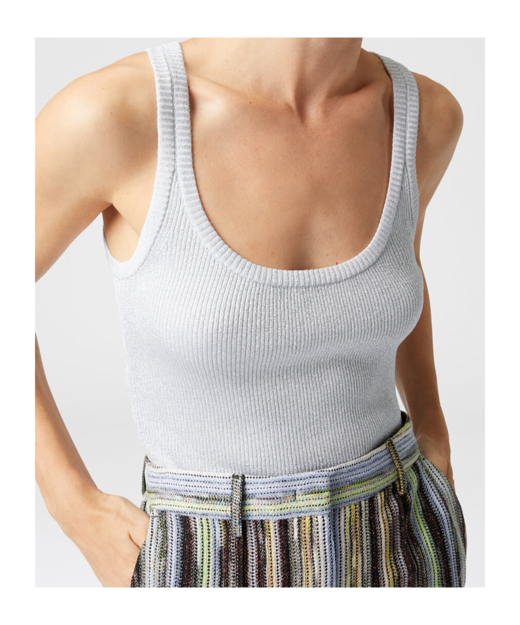 Shop Missoni Lurex Tank Top In White