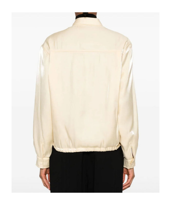 Forte Forte Shining Nylon Shirt In Neutral