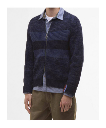 Barbour X Paul Smith Bomer Cardigan In Blue