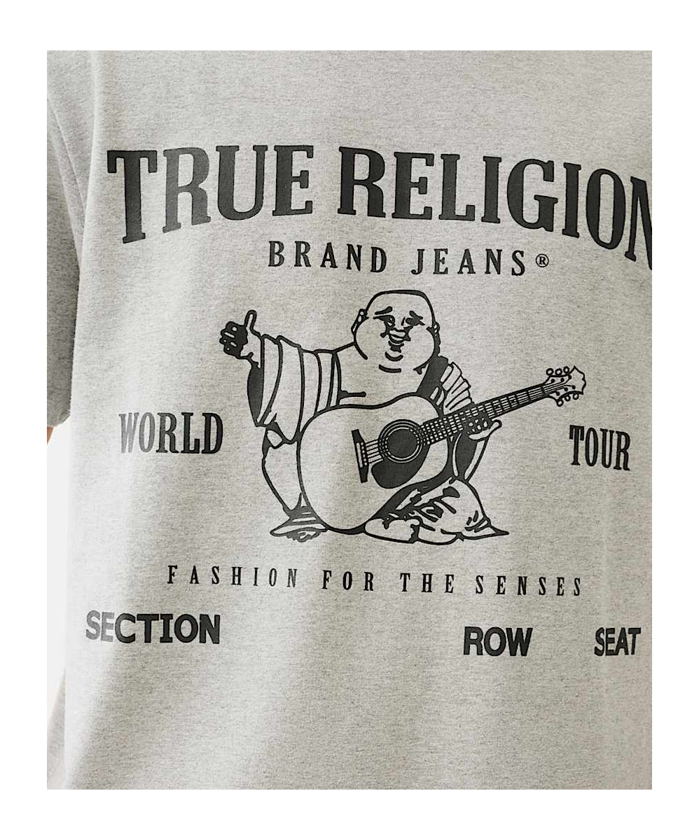 True Religion World Tour Graphic Heavyweight Tee In White